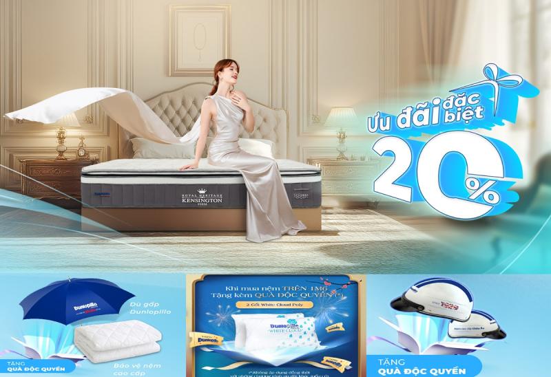 Sở Hữu Nệm Cao Cấp Dunlopillo Với Ưu Đãi Không Thể Bỏ Lỡ
